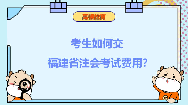 考生如何交福建省注会考试费用？