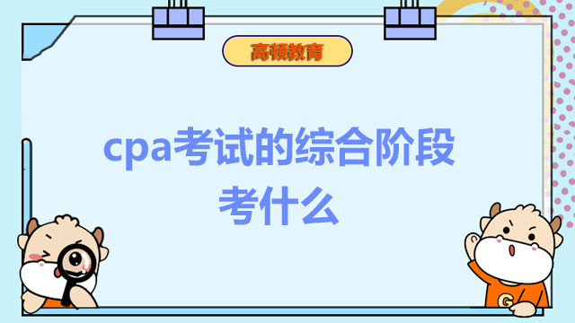 cpa考试的综合阶段考什么