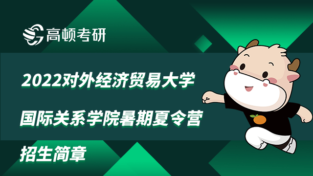 对外经济贸易大学国际关系学院暑期夏令营招生简章