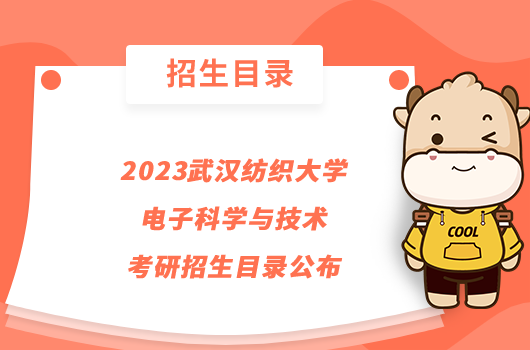 2023武汉纺织大学电子科学与技术考研招生目录公布