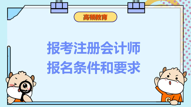 报考注册会计师报名条件和要求