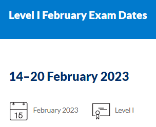 cfa一级2023年2月考季提供吗？具体的报考时间？