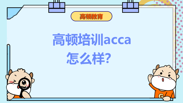 高顿培训acca怎么样？