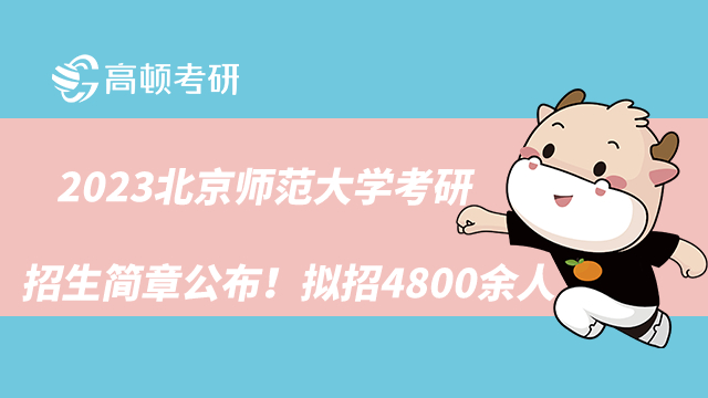 2023北京师范大学考研招生简章