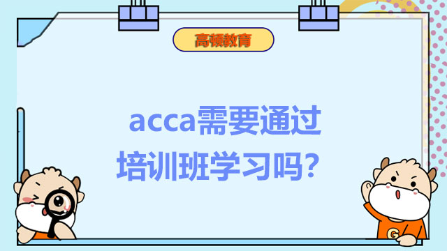 acca需要通过培训班学习吗？