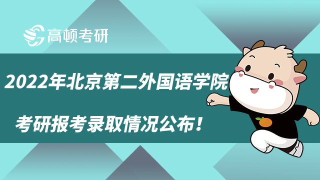 2022年北京第二外国语学院考研报考录取情况