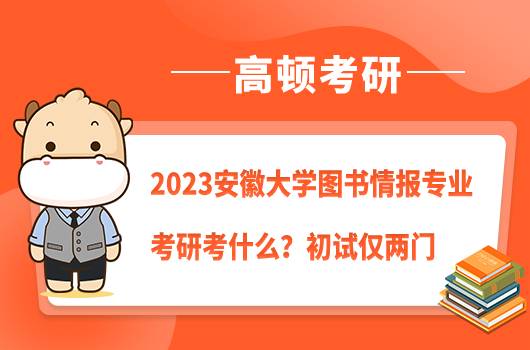 2023安徽大學(xué)圖書情報(bào)專業(yè)考研考什么