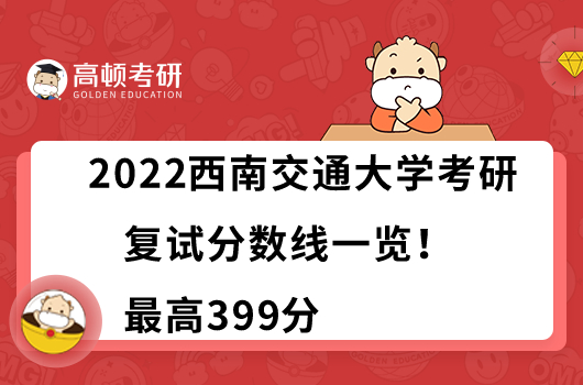 2022西南交通大學考研復試分數(shù)線