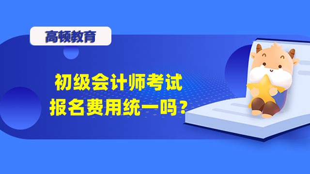 初级会计师考试报名费用