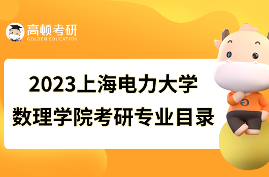 2023上海电力大学数理学院考研专业目录