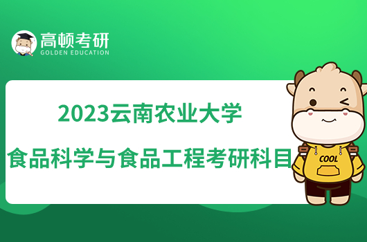 2023云南农业大学食品科学与食品工程考研科目