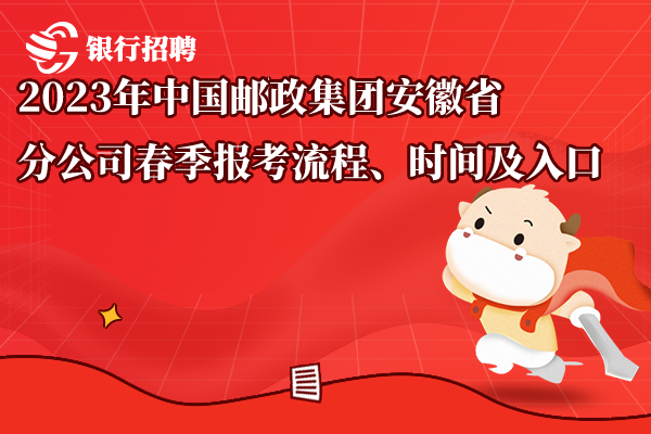2023年中國郵政集團安徽省分公司春季報考流程、時間及入口