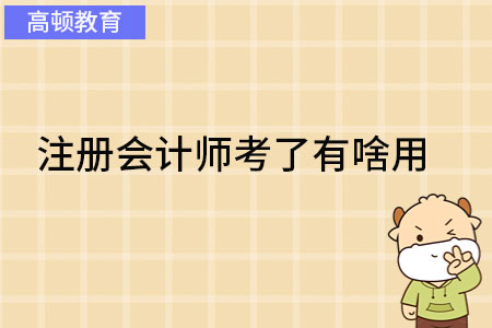 注册会计师考了有啥用