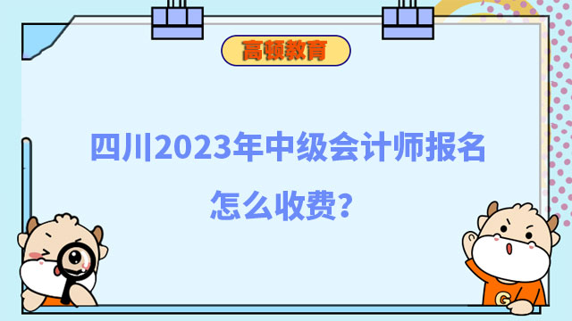 四川2023年中级会计师报名怎么收费?