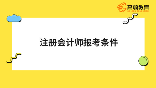 注册会计师报考条件