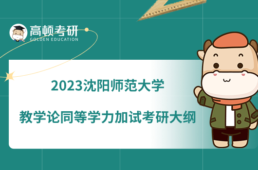 2023沈阳师范大学教学论同等学力加试考研大纲