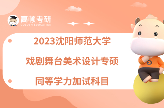 2023沈阳师范大学戏剧舞台美术设计专硕同等学力加试科目