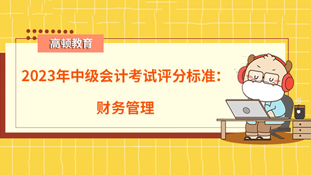 2024年中級會計考試評分標準：財務管理