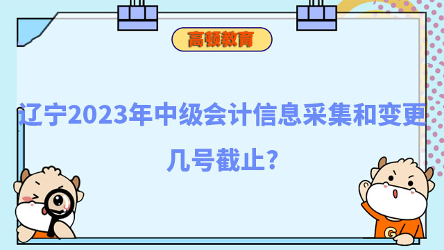 遼寧2023年中級(jí)會(huì)計(jì)信息采集和變更幾號(hào)截止?