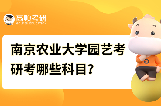 南京农业大学园艺类考研考哪些科目？