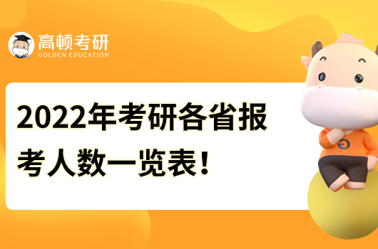 2022年考研各省報(bào)考人數(shù)一覽表！