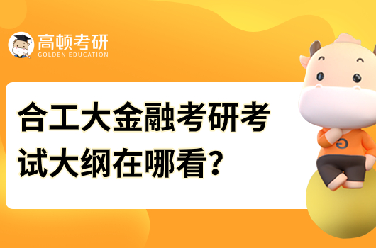 2024年合肥工業(yè)大學(xué)金融考研考試大綱在哪看？