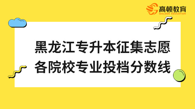 2023年黑龙江专升本征集志愿各院校专业投档分数线