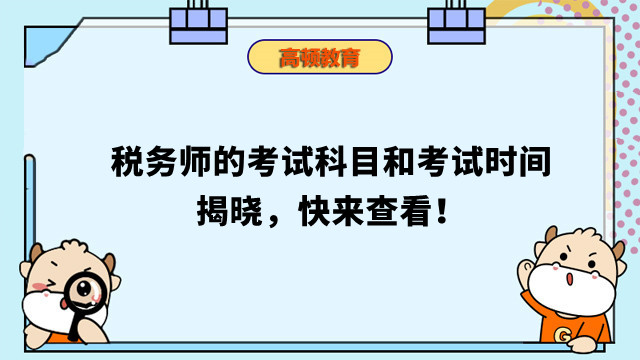 税务师的考试科目和考试时间