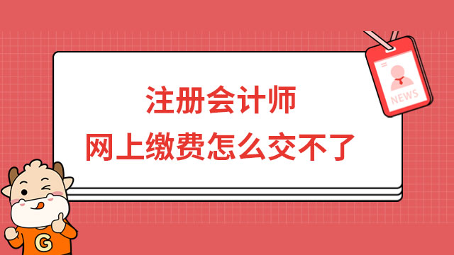 注冊會計師網(wǎng)上繳費怎么交不了