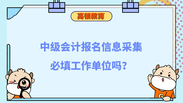 中級(jí)會(huì)計(jì)報(bào)名信息采集必填工作單位嗎？