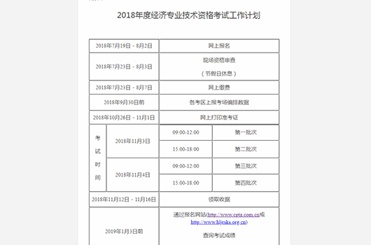 黑龙江省2018经济师报名时间_报名入口_考试时间安排