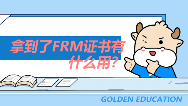 frm证书什么用