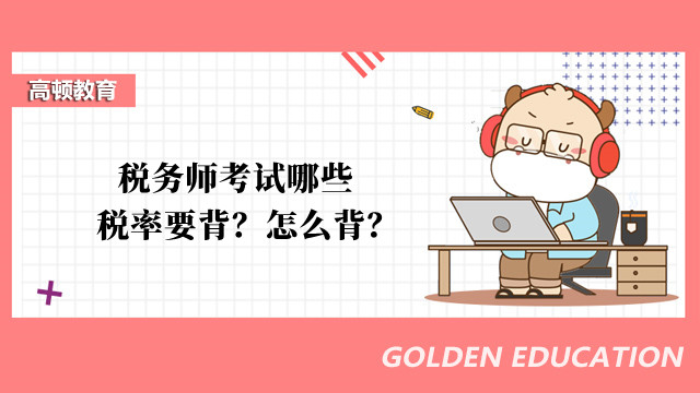 税务师考试哪些税率要背？怎么背？