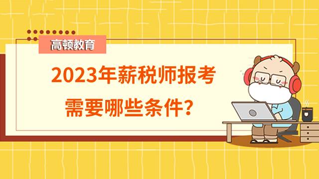 2023年薪税师报考需要哪些条件？