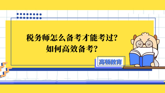 税务师怎么备考才能考过？如何高效备考？