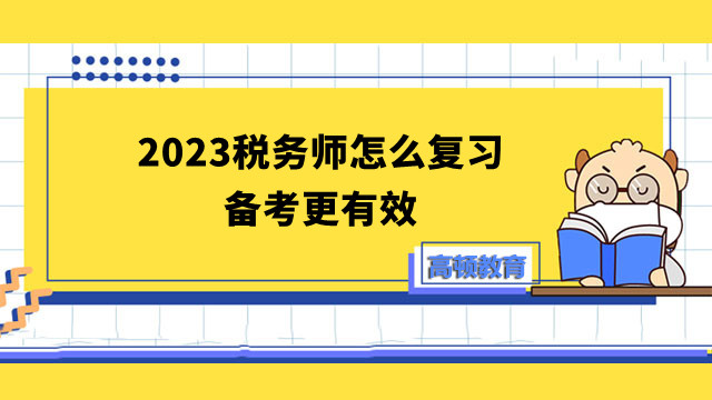 税务师怎么复习备考更有效